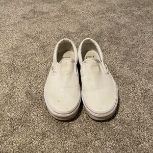 White Slipon Vans
